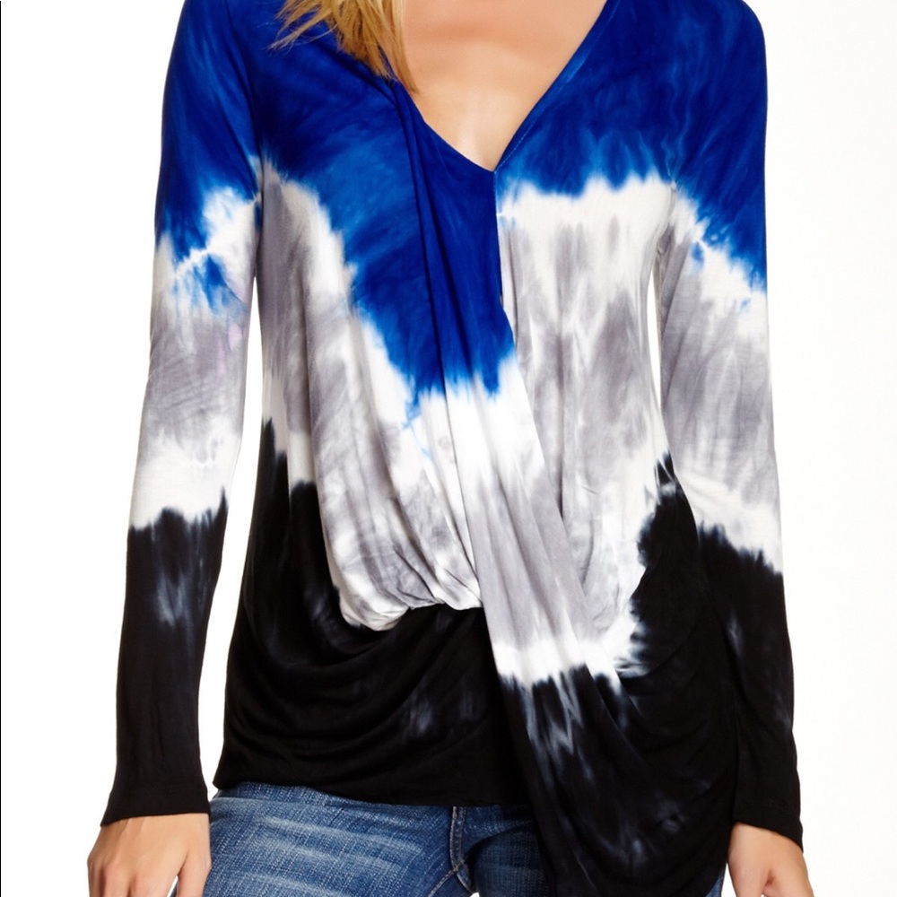 Young Fabulous & Broke Splendor Tie-Dye Draped top